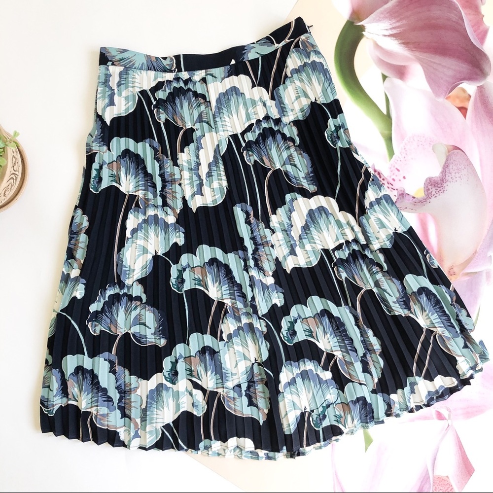 Ann Taylor Pleated Skirt; size 00P